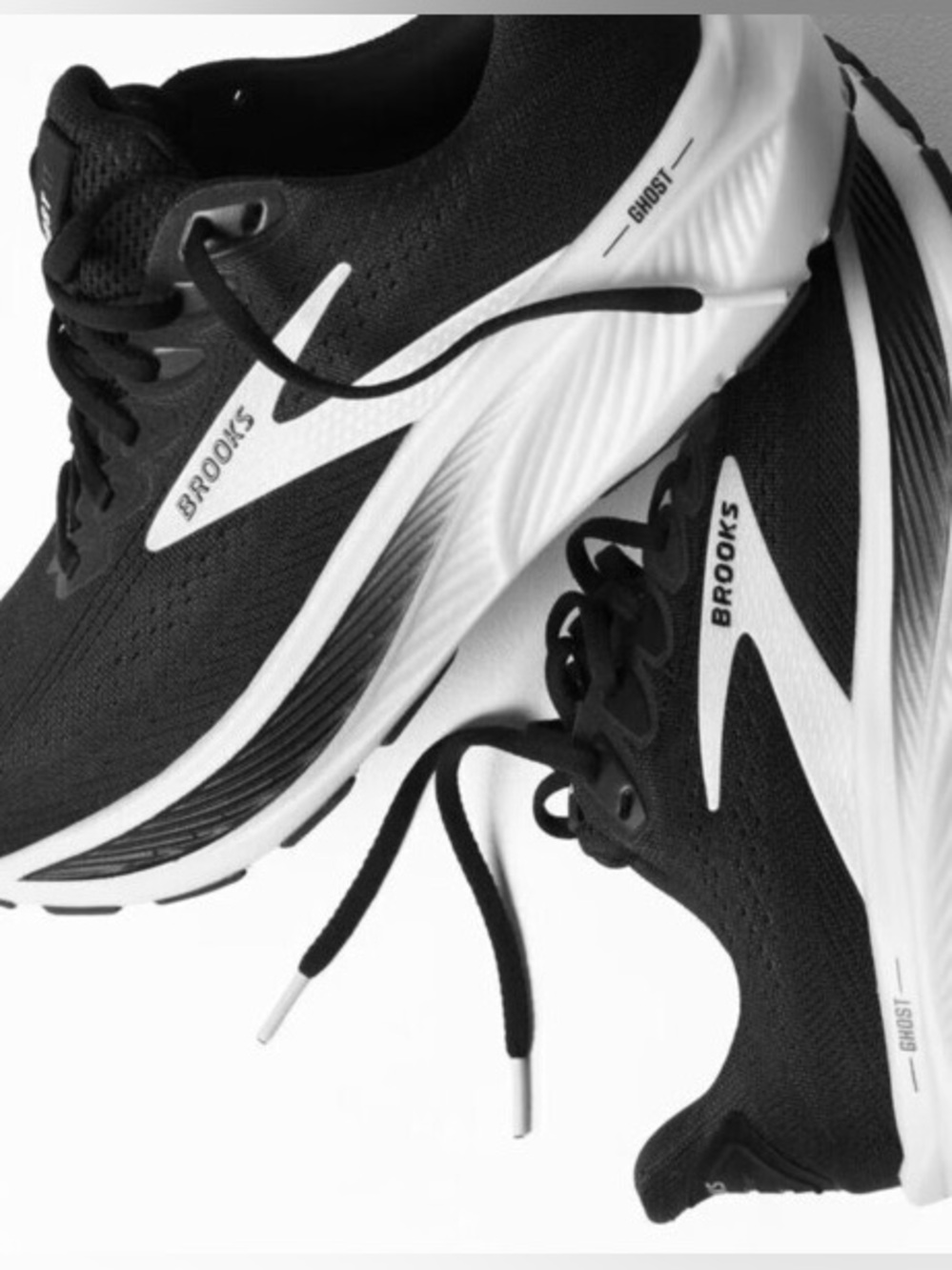 Brooks Ghost Running Shoes - Black & White brooks 17 men’s black 110442-1D-090